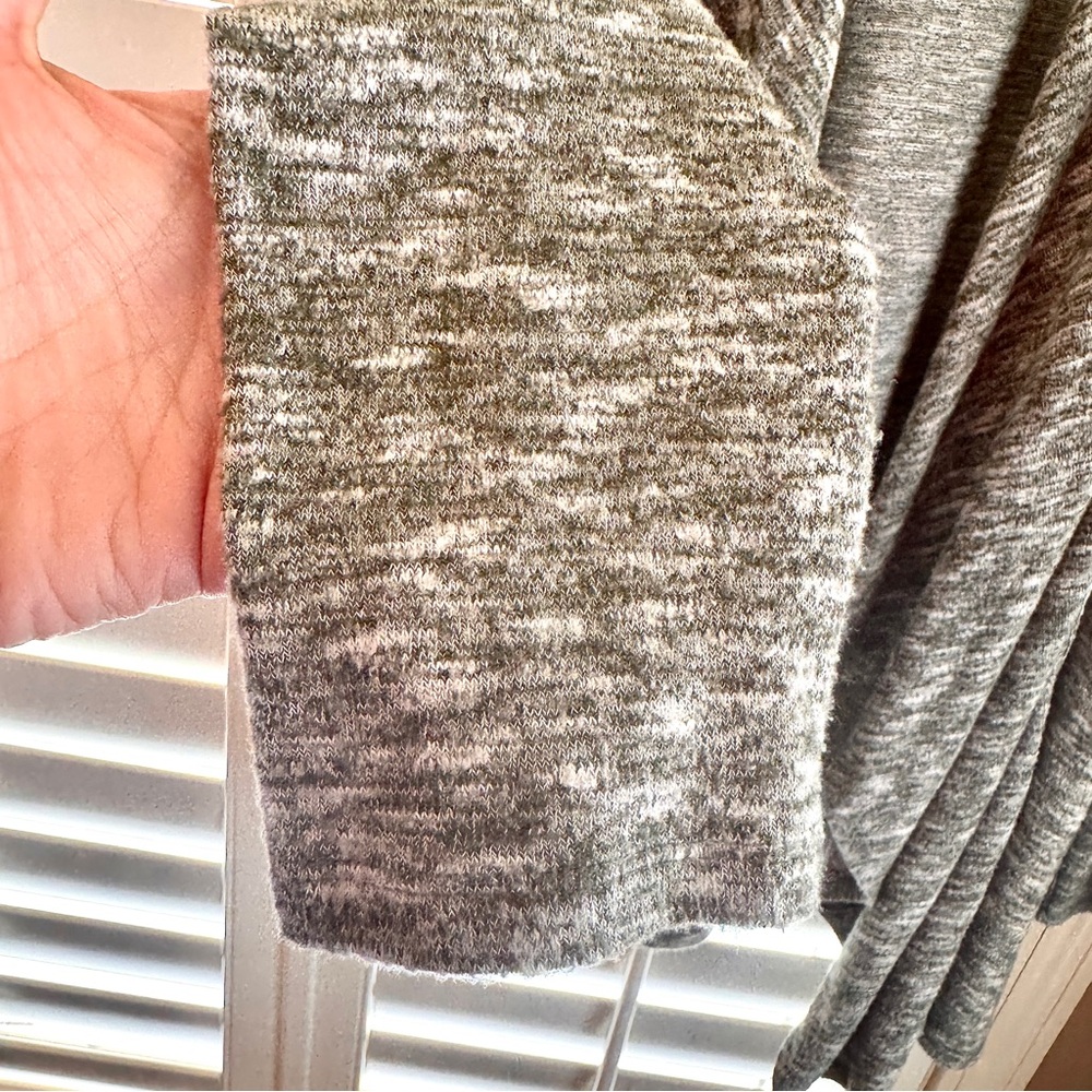 89th & Madison XL Gray‎ Waterfall Women's Cardigan Marled Open Front Lightweight - Picture 4 of 10